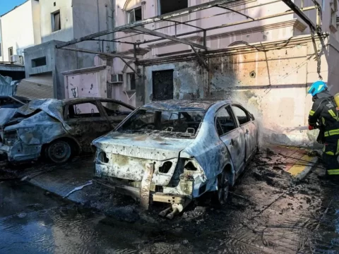 The Iran War Is No Vietnam. But It May Become An Economic Quagmire For The Gulf. A firefighter works in the aftermath of Iranian drone attacks, according to Bahrain's Interior Ministry, at a location given as Bahrain, in this handout image released on June 11, 2026. Ministry of Interior of the Kingdom of Bahrain/Handout via REUTERS